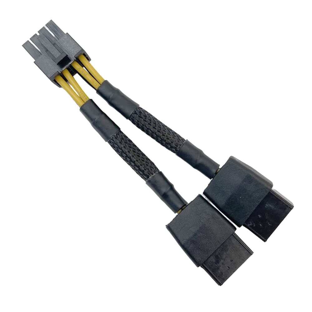 COMeap NVIDIA Graphics Card Power Sleeved Cable CPU 8 Pin Male to Dual PCIe 8 Pin Female Adapter for Tesla K80/M40/M60/P40/P100 4.8-inch(12.2cm) (2-Pack)