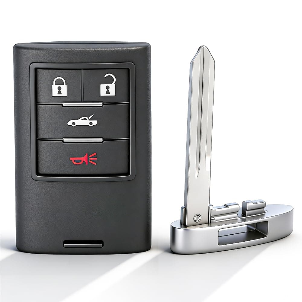 Keyecu Smart Key Fob Replacement 4 Button for Chevrolet Corvette 2008-2013,FCC ID M3N5WY7777A ,P/N:25926479 25926480