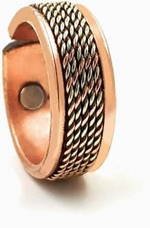 SHINDE EXPORTS Designing Pure Copper magnetic ring for men and women 8mm