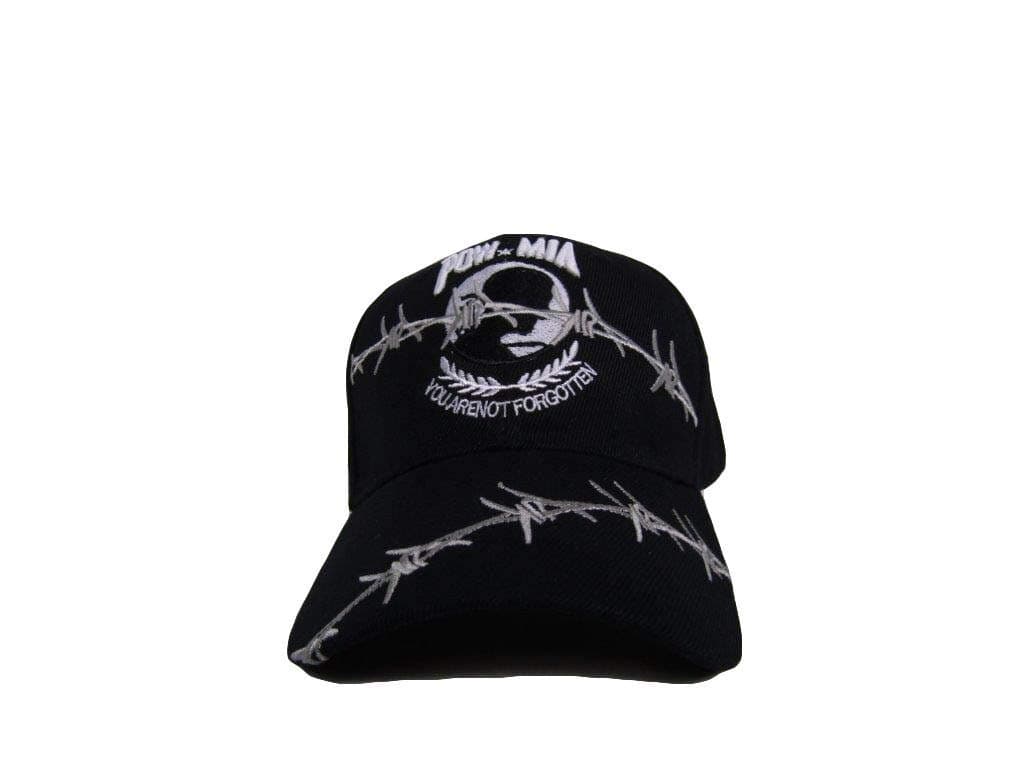 POW Caps- MIA Barbed Wire Cap Black