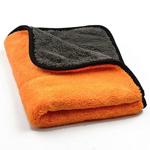 Microfibre car drying cloth for car washing, cleaning, drying, scratch free, 45 x 38 cm, orange