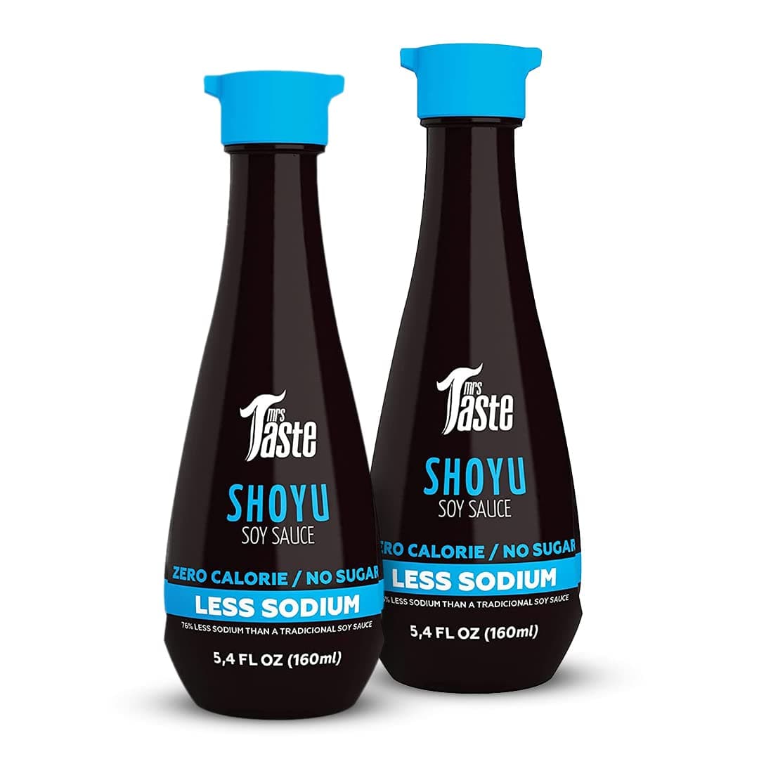Mrs Taste Multi-Pack Sugar Free Soy Sauce, Zero Calories, Low Sodium, Zero Sugar, Keto Friendly, Paleo Friendly, Condiments and Sauces (2 Pack, Shoyu Soy)