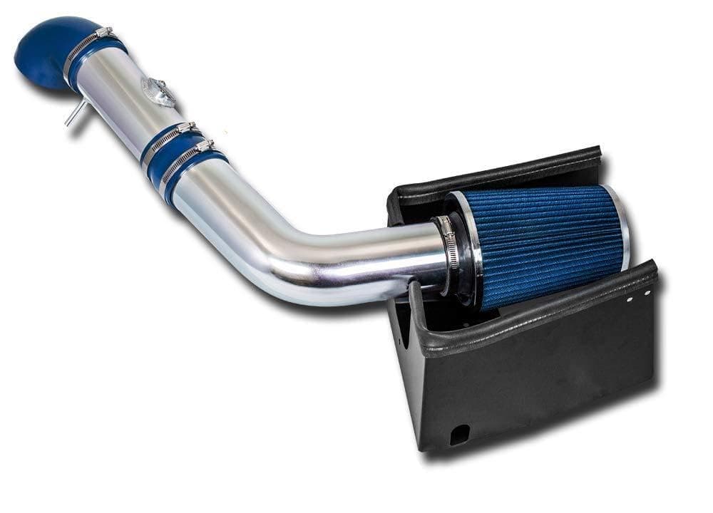 Heat Shield Cold Air Intake Kit & Blue Filter Combo Compatible for 05 06 07 08 Ford F150 V8 5.4L Heat Shield