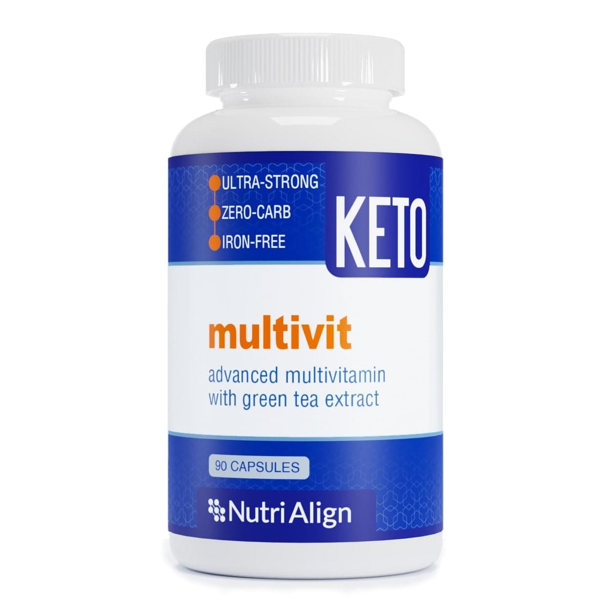 Nutri-Align Multivit | 90 Multivitamin Capsules for Keto | 20 Essential Vitamins and Minerals with Green Tea Extract and Chromium | Low Carb Keto Support Multi Vitamin | Sugar Free and Zero Carb