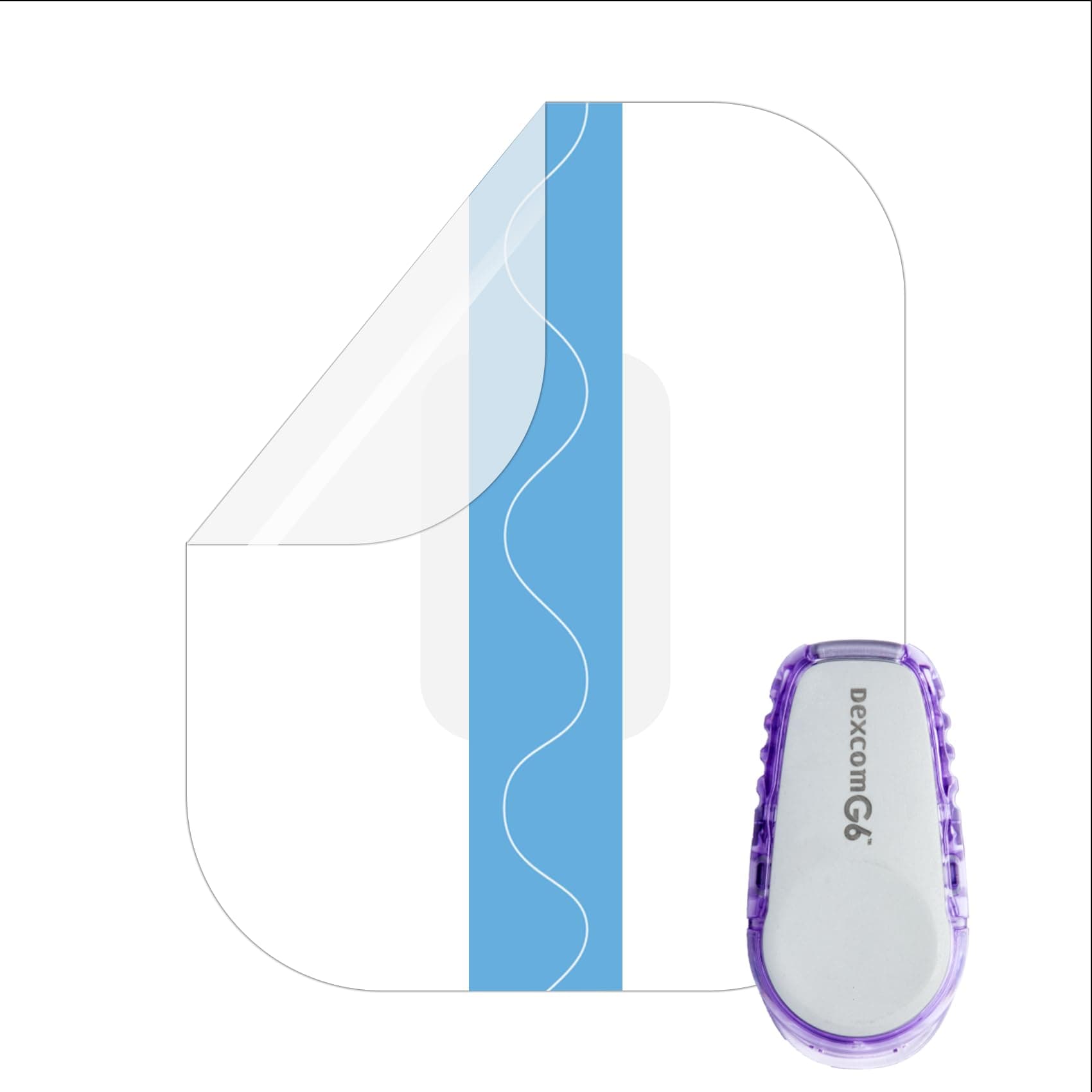 Waterproof Sticker for Dexcom G6 Adhesive Patches Full Coverage (50-Pack Waterproof & Sweatproof Adhesive- Sensor is NOT Included.Tape and Bandage, Adhesive (for dexcom g6, 50 Pcs)