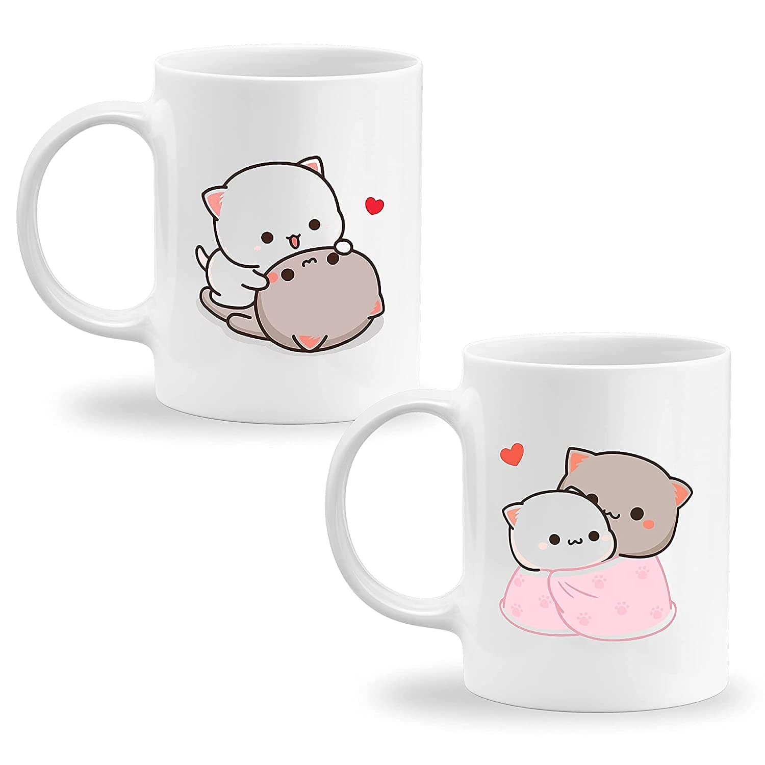 "Teddy Couple Printed Ceramic Coffee Mug 330 Ml (Set Of 2) Best Gift For Anniversary, Wedding, Valentine Day, Couple, (Wm-V4)