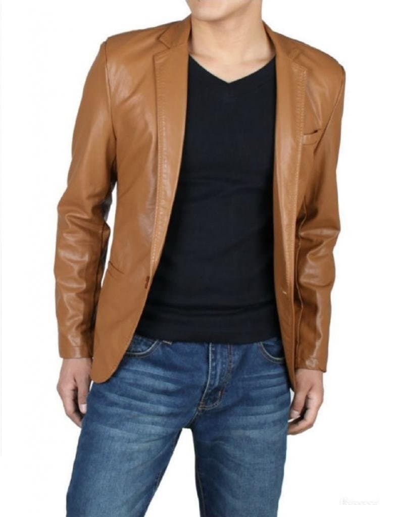 Leather Junction Men's Coat Blazer Jacket