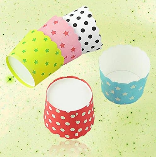 50pcs Spots Cake Baking Paper Cup Cupcake Muffin Cases Liners Wedding Home Party