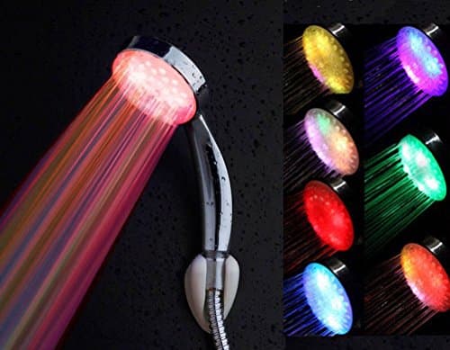HMW7 Changing Colors ABS LED Lights Shower Head, Handheld with LUV Pressure Boost Technology for Your Bathroom,Relax Yourself and Bring More Fun