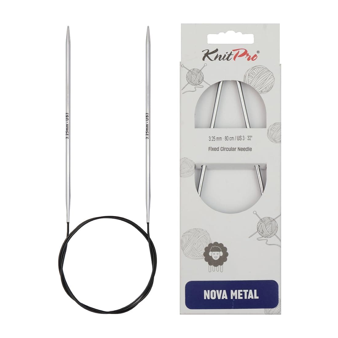 KnitPro Nova Fixed Circular Needles 32" (80cm) | 3.25mm