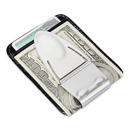SILVER MESH GENEVA MONEY CLAMP W/WALLET