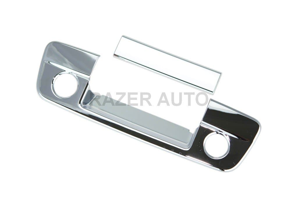 Razer Auto CHROME TAILGATE HANDLE COVER W/KEYHOLE & W/CAMERA for 09-16 DODGE RAM 1500, 10-16 DODGE RAM 2500,3500