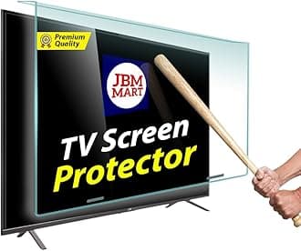 JBM MART® 65 Inch TV Screen Protector - Tempered Glass Guard, 9H Hardness, Scratch resistance, Crystal Clear | 3 mm Thickness