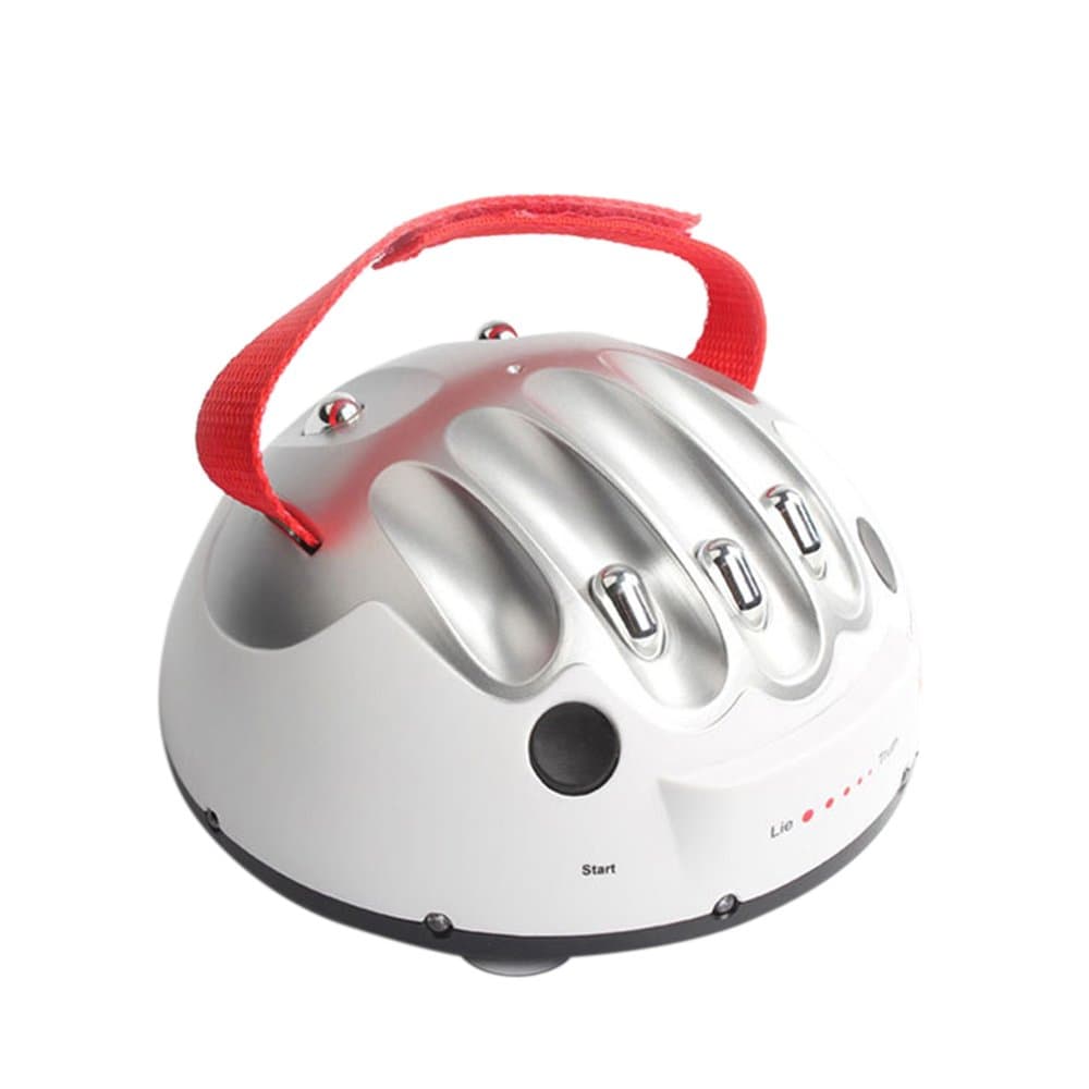 Polygraph Test Tricky Funny Adjustable Adult Truth Or Dare Game Electric Shock Lie Detector Liar Shocking Party Games, White