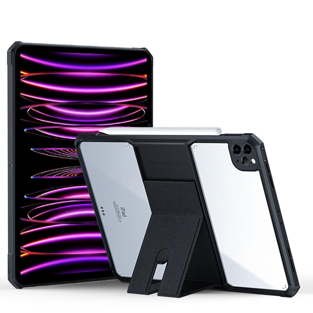 TECHGEAR Tough Case for Apple iPad Pro 12.9 2022/2021 (iPad Pro 12.9" 6th / 5th Generation) Premium Slim Hybrid Tough Rugged Protective Bumper Case With Stand, Heavy Duty Protection with Clear Back