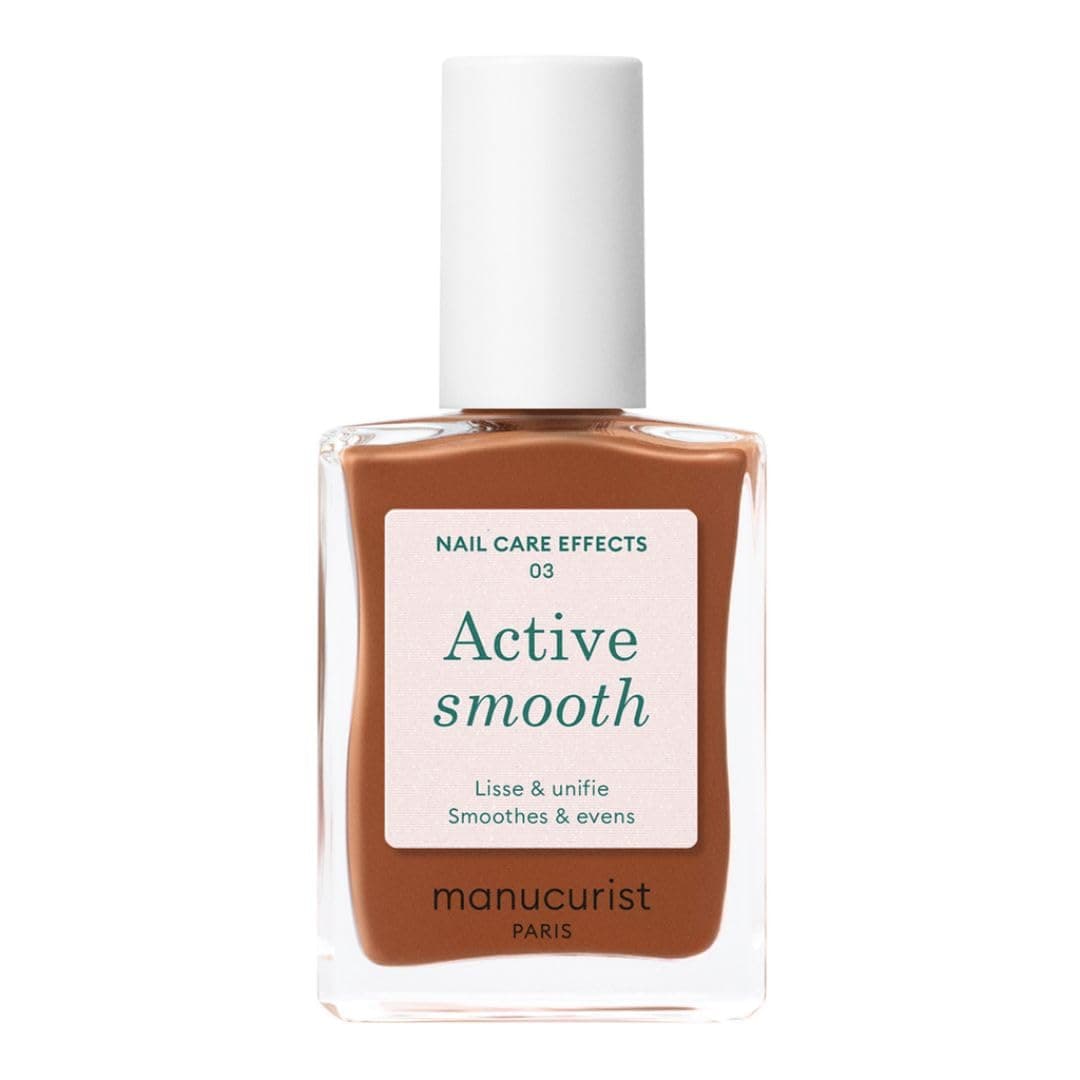 Manucurist Active Smooth™ 03 Nail Concealer Polish & Care - 2 in 1 Nude Nail Polish : Nail Strengthener and Growth - Nail Concealer - Ridge Filler for Nails - Natural Nail Polish - Bronze Finish