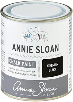 Chalk Paint® (Athenian Black, 500 ml/16.9 Fl Oz) a unique decorative paint for furniture, cabinets and home décor with no sanding or priming
