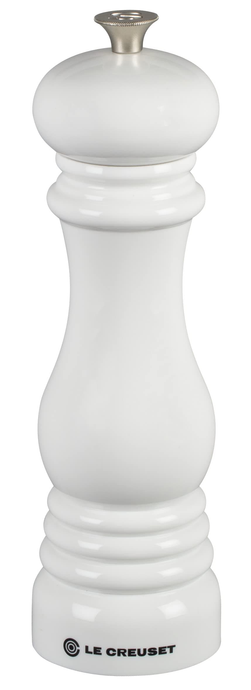 Classic Adjustable Pepper Mill Grinder, Chip-Resistant ABS Plastic, Anti-Corrosion, 40g, 21 cm, White, 96001900010000