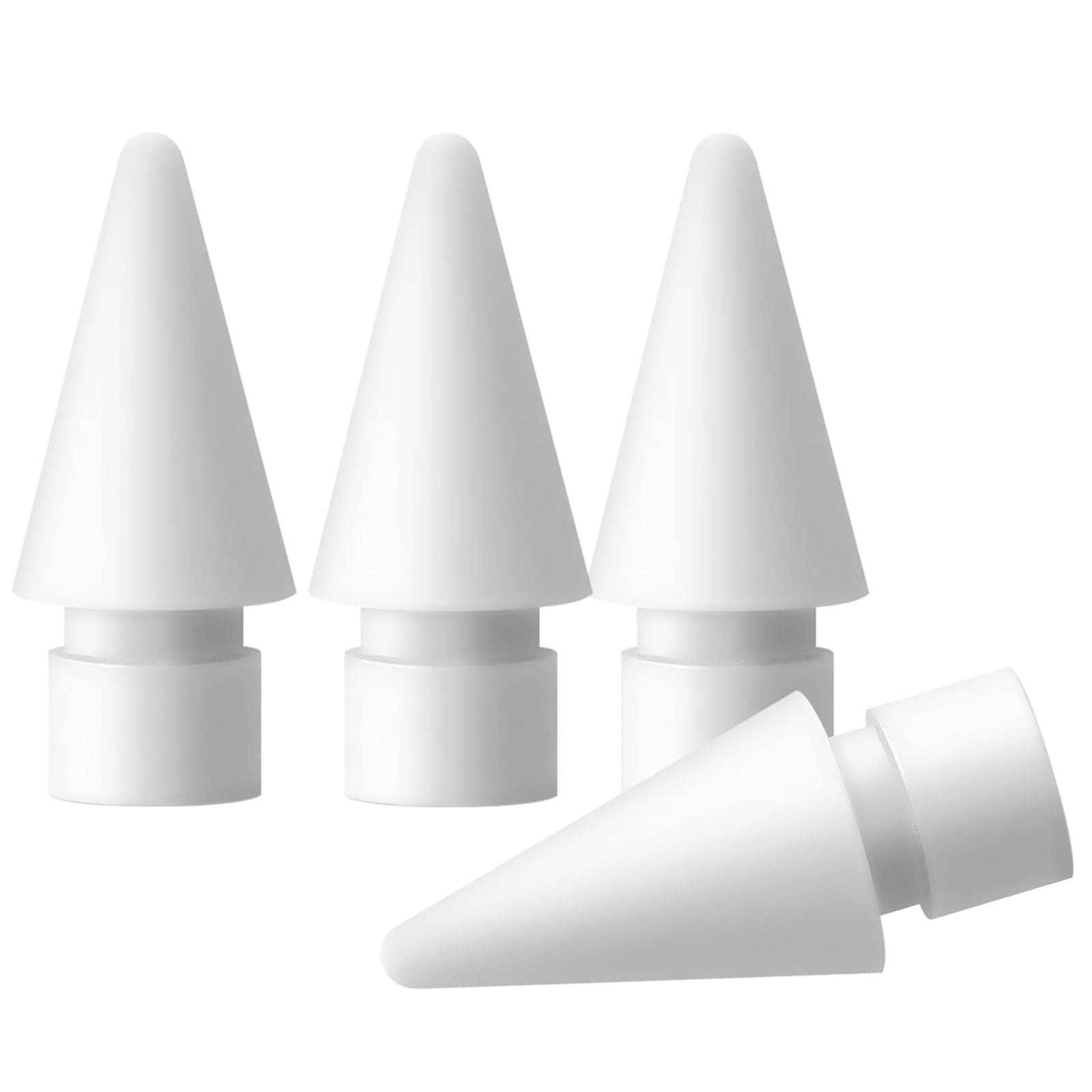 [4 Pack] Tips for Apple Pencil 2nd/1st Generation, and Apple Pencil Pro/USB-C, Highly Sensitive Precise POM Replacement Tip for Apple iPad Pencil, Pen Nib for iPad Pro/Mini/Air, White