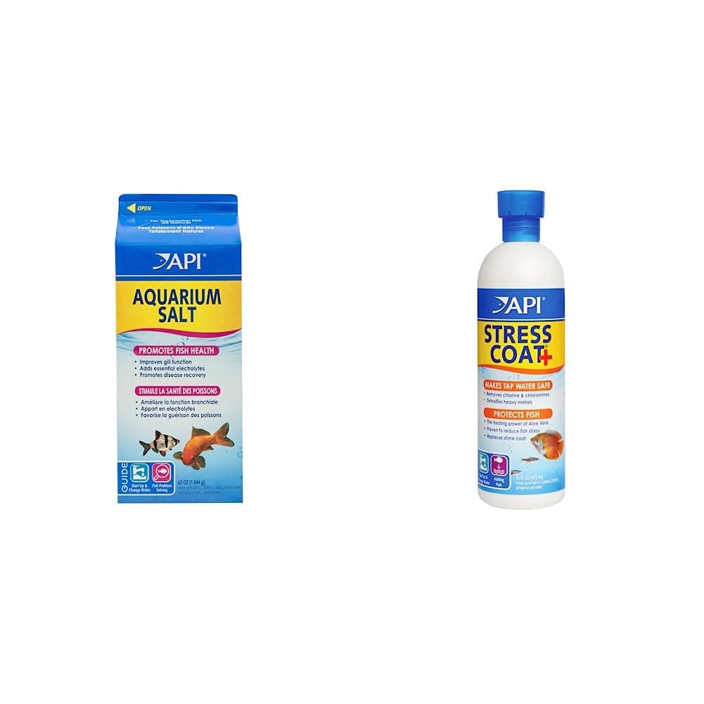 API Aquarium Care Bundle - Salt, Water Conditioner (67 oz, 16 oz)