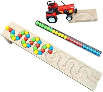 Wooden Marble Run Track – HABA-Quality Beech Wood Toy for Kids | Montessori Birthday Gift | Eco-Friendly STEM Puzzle Toy | Pack of 1