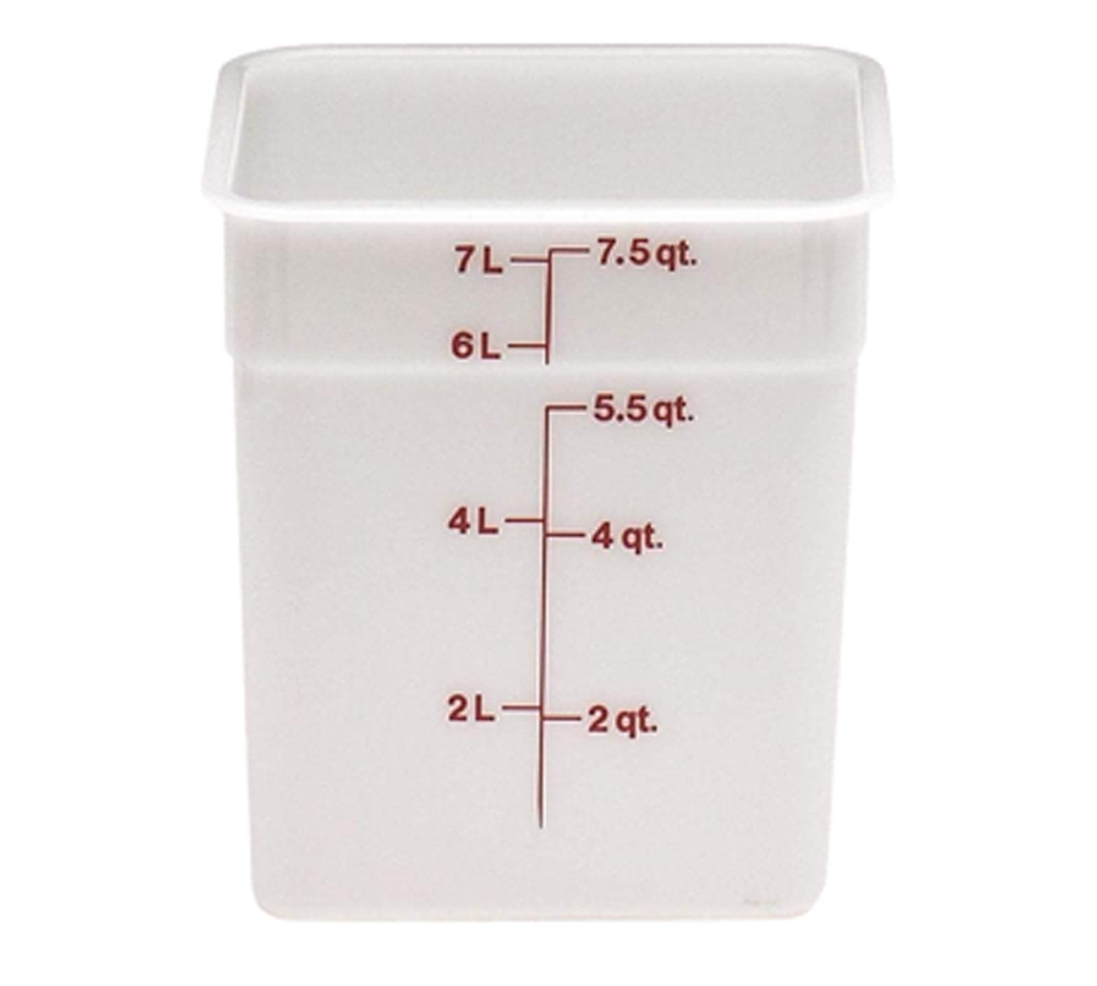 8SFSP148 White Poly 8 Qt Cam-Square Container