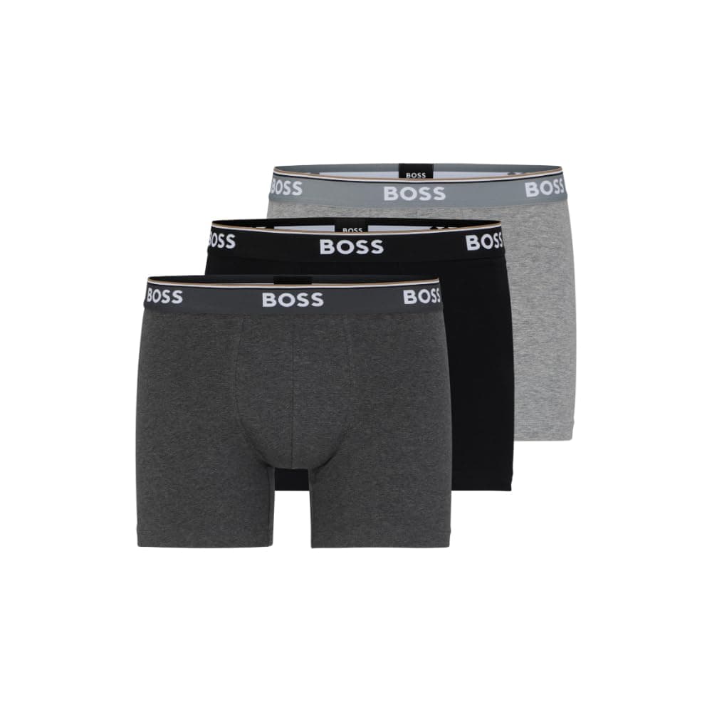 BOSS Men's Stretch Cotton Boxer Briefs 3 Pack