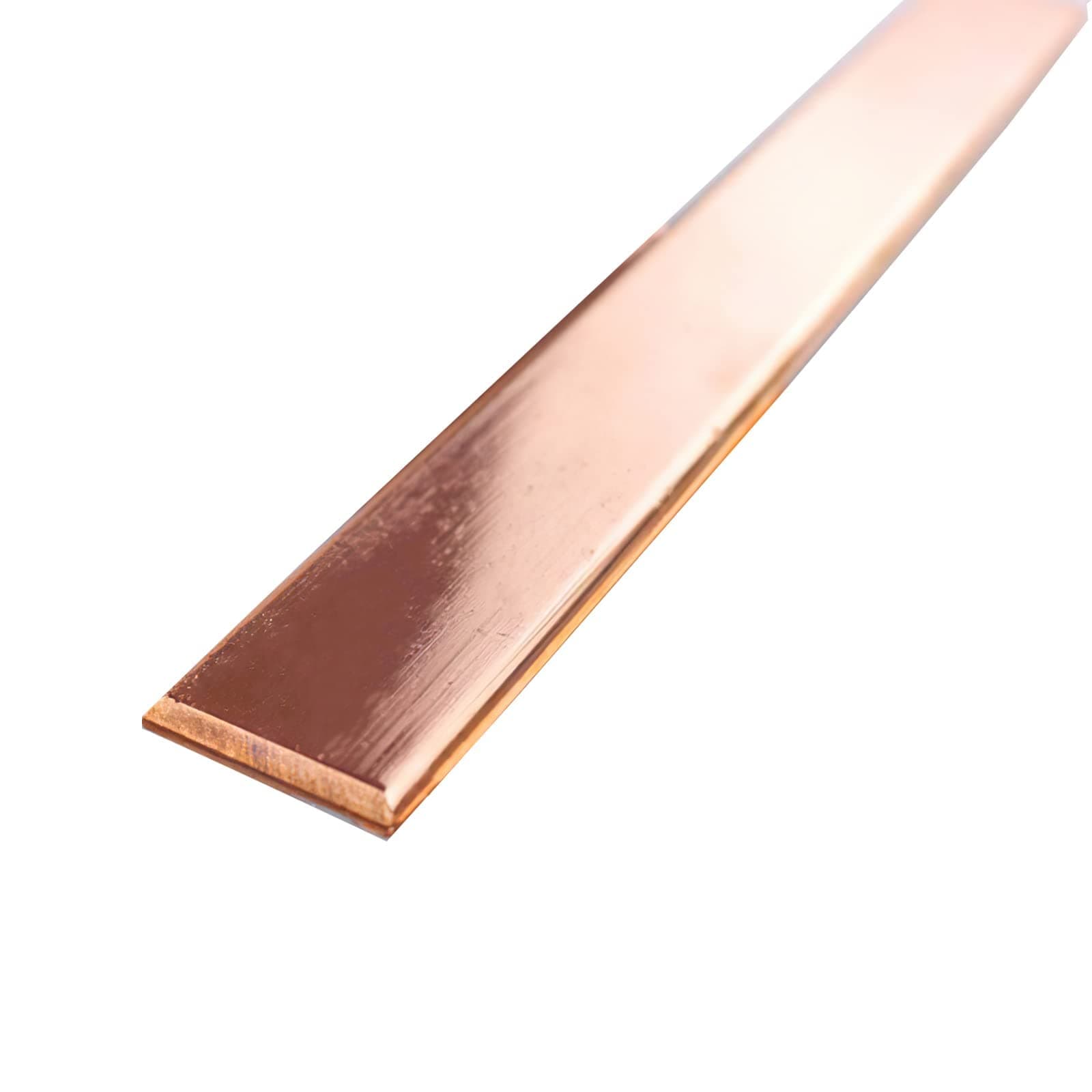 TEN-HIGH Copper Bar Flat Copper Busbar Electrical Copper Buses, 8mm x 80mm x 1000mm,for Large Current Conducting