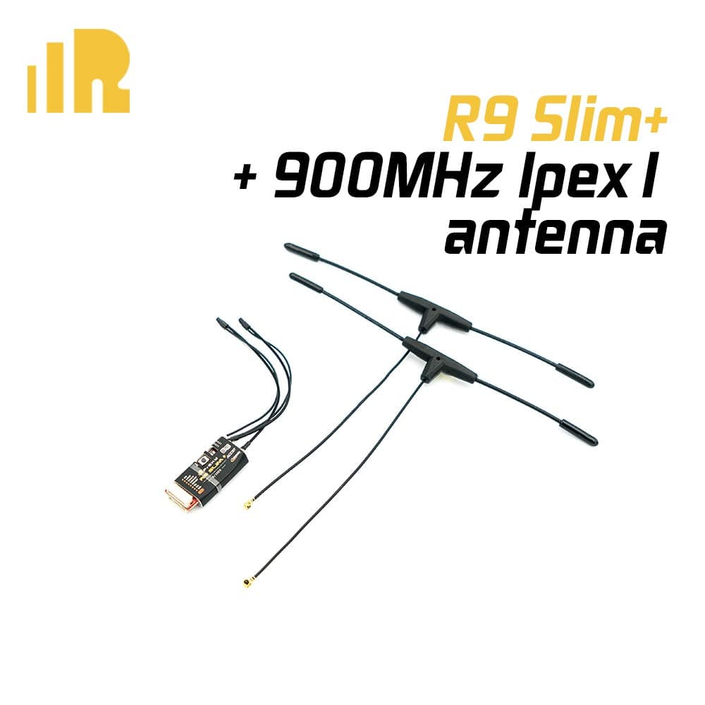 FrSky R9 Slim+ Receiver Optimized 900MHz Long Range Receiver with 2 900MHz IPEX1 Antennas