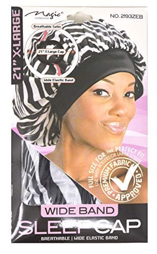 Magic Collection Wide Band Sleep Cap Zebra Pattern 21''