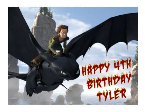 Kopykake How to Train Your Dragon Edible Cake Image Topper