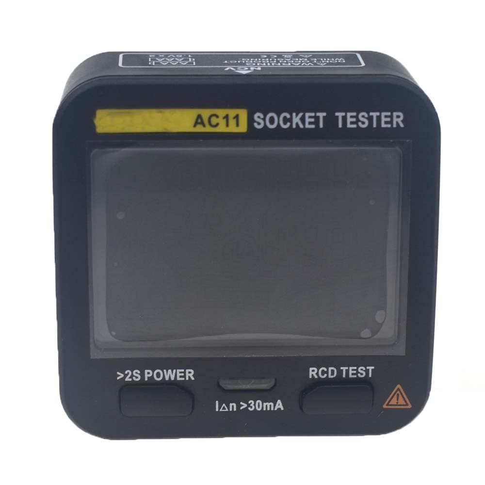 LCD Outlet Tester Results Display Voltage Detector Circuit Analyzer Leakage Tester Electricity Line Fault Checker (EU)