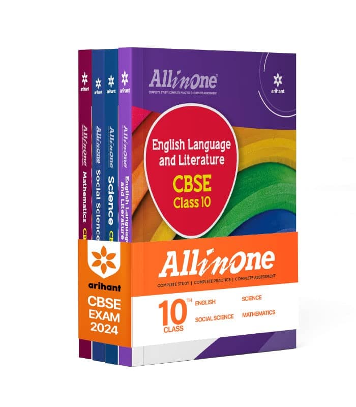 (Old Edition) All In One Class 10th Science,Mathematics, Social Science, English for CBSE Exam 2024 (Set of 4 Books)