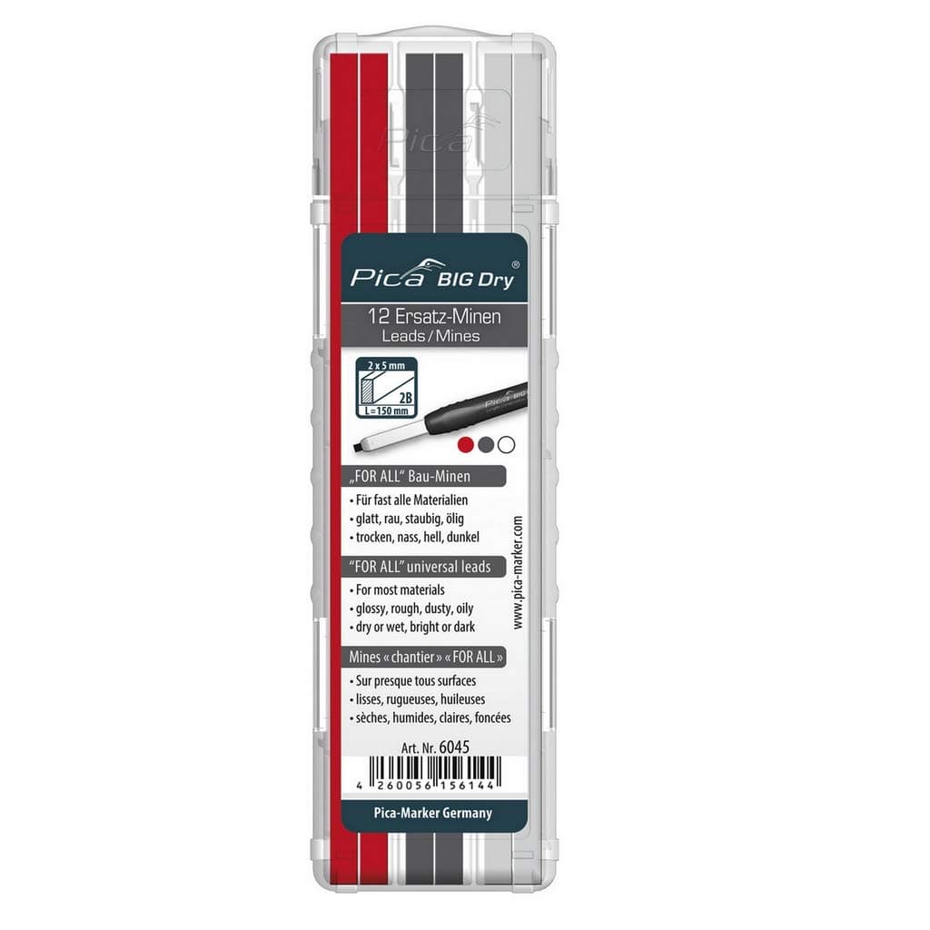 PicaBig Dry 6045 Refill Set Assorted Graphite for All White / Red