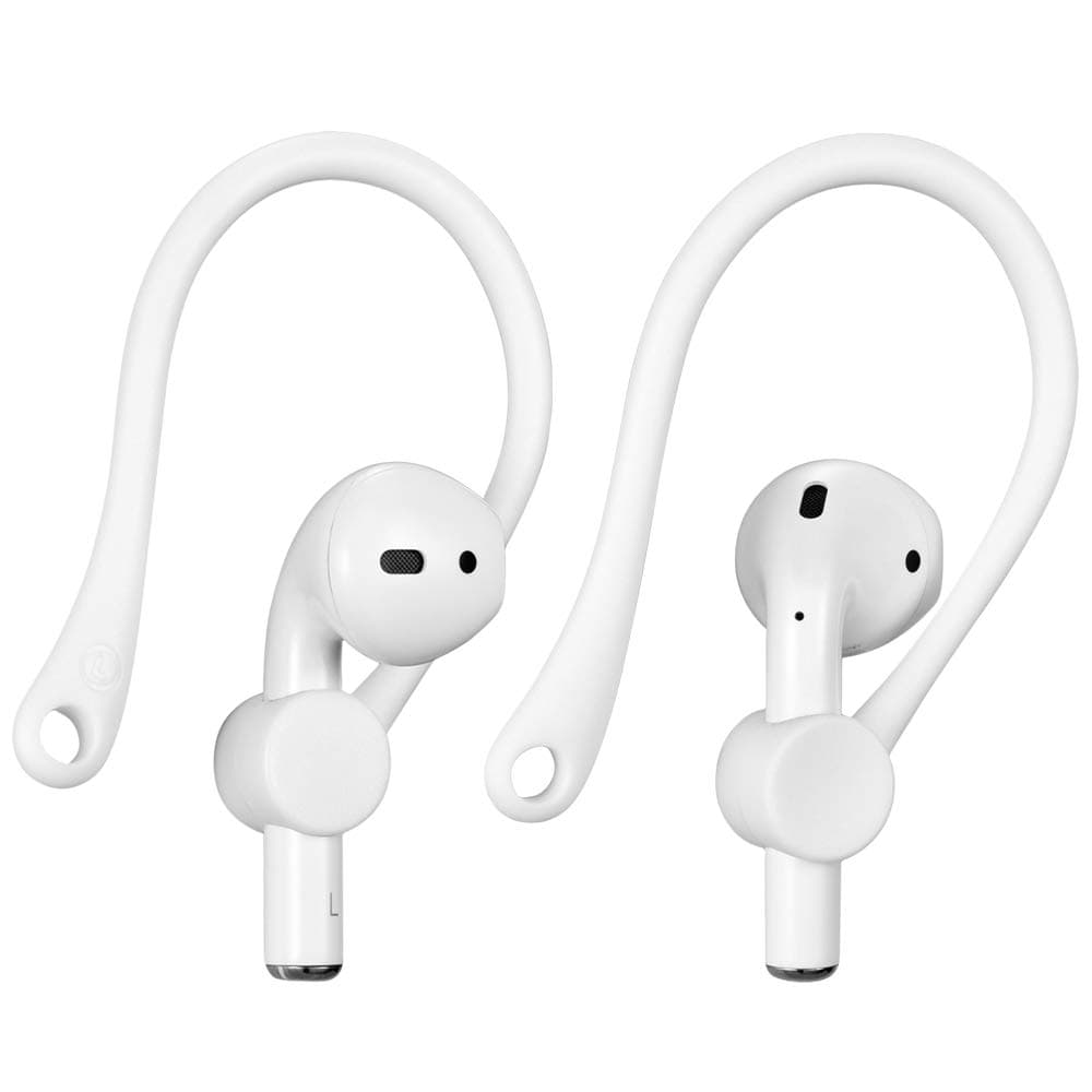 Ear Hooks Designed for Apple AirPods 1, 2, 3, Pro and Pro 2, AirPods Ear Hooks for Running, Jogging, Cycling, Gym - White
