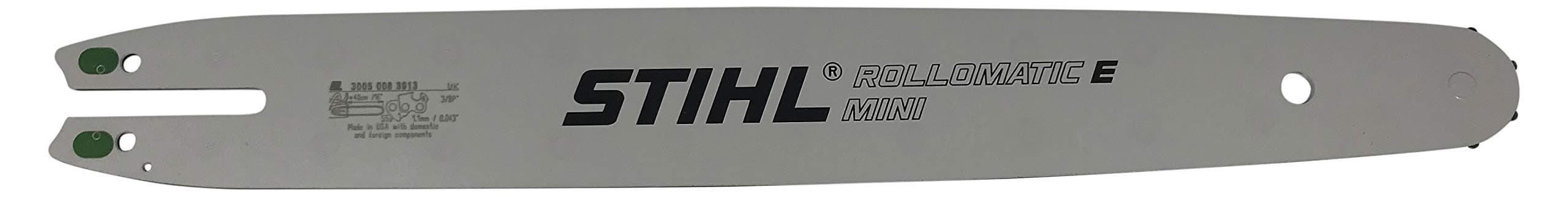 Stihl 3005-008-3913 16" Rollomatic E Mini Series Guide Bar 3/8" P .043"