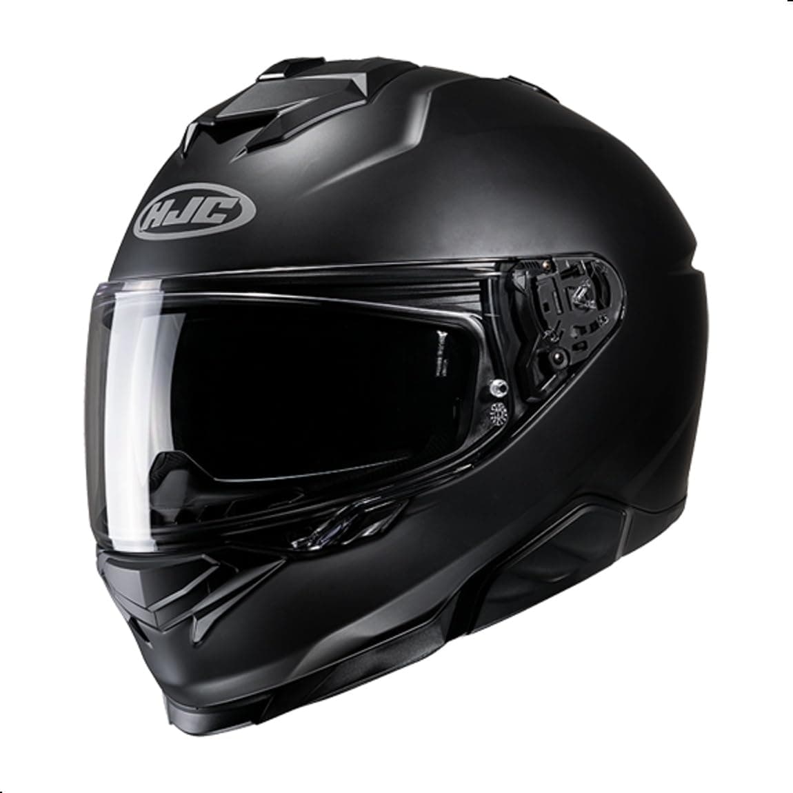 HJC i71 Solid Full Face Motorcycle Helmet with HJ-38 Pinlock Shield, DOT Approved (Semi Flat Black, Small)