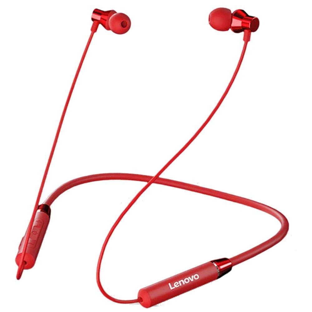 Lenovo HE05 Neckband Bluetooth Headset-Red
