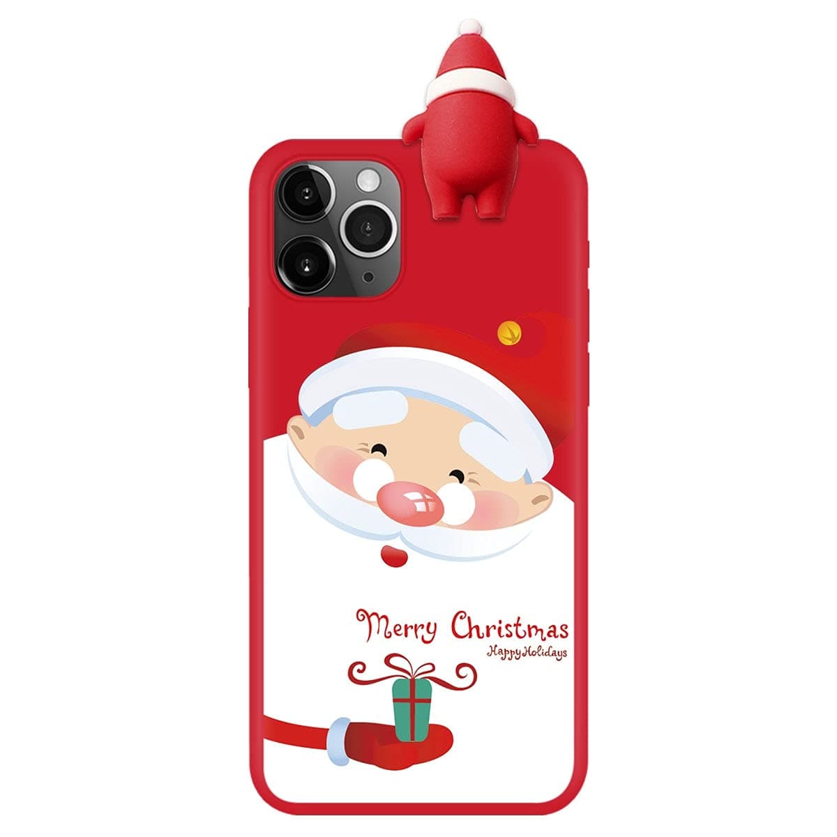 Yoedge Christmas Case for Samsung Galaxy S8 Plus 6.2" Shockproof Cover with Lovely 3D Santa Doll Patterns, Xmas Red Soft Slim TPU Silicone Case Suitable, Santa Gift