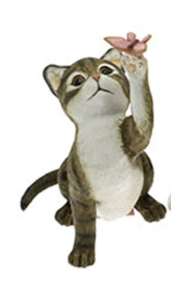 Anablep Mischief Tabby Cat with Butterfly