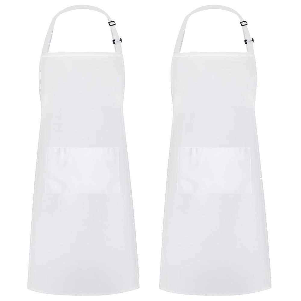 Syntus Apron for Men Women, Adjustable Cooking Kitchen Chef Aprons with 2 Pockets, Cotton/Polycotton/Polyester