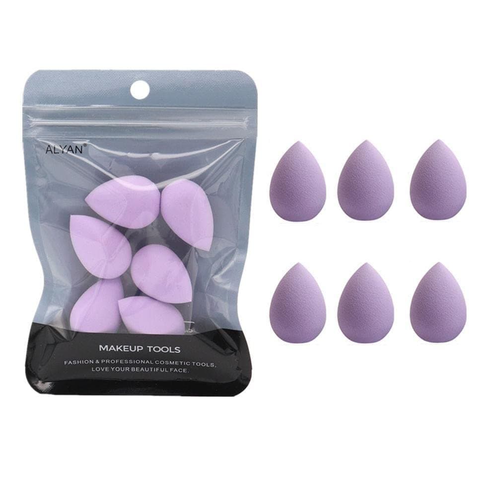 6Pcs Mini Makeup Sponge Small Beauty Sponge Blender Set For Foundation, Powder, Concealer Highlight, And Eye ShadowUseful and Fashion
