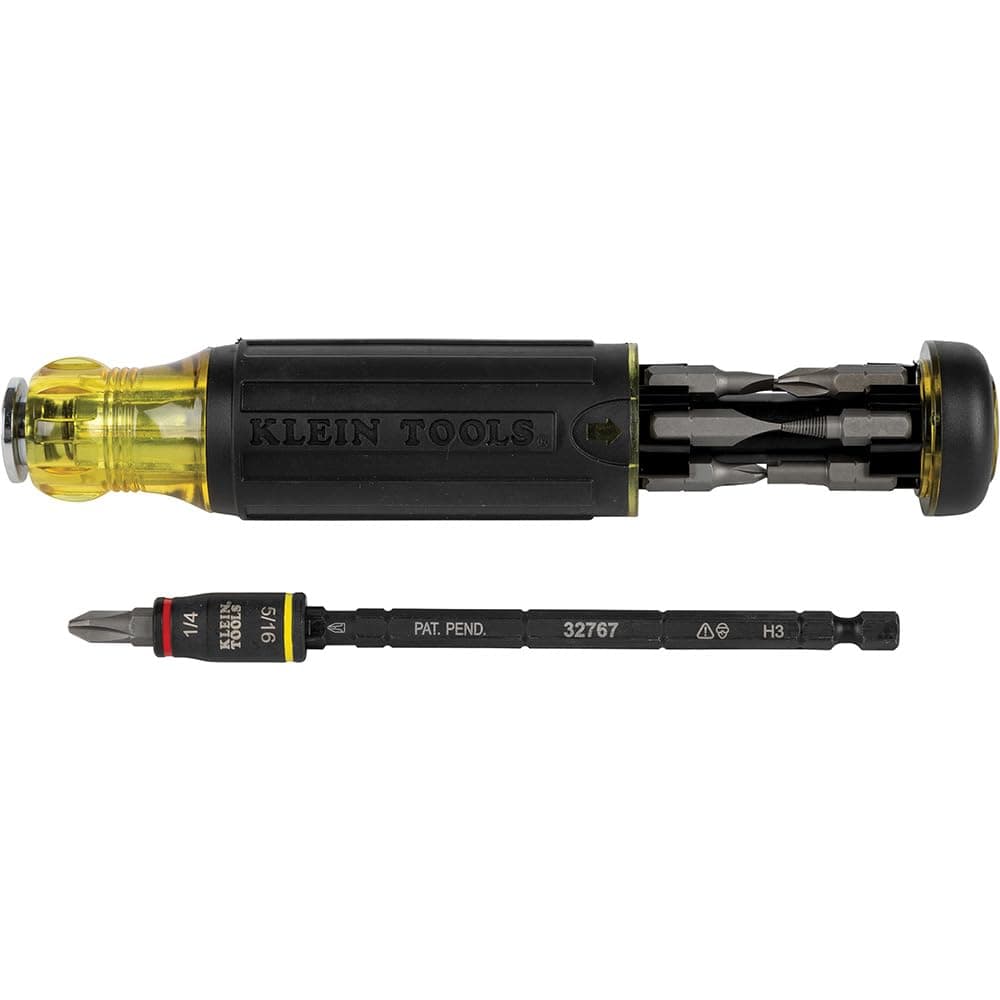 32304 Screwdriver, 14-in-1 Adjustable Screwdriver with Flip Socket, HVAC Nut Drivers and Bits, Impact Rated