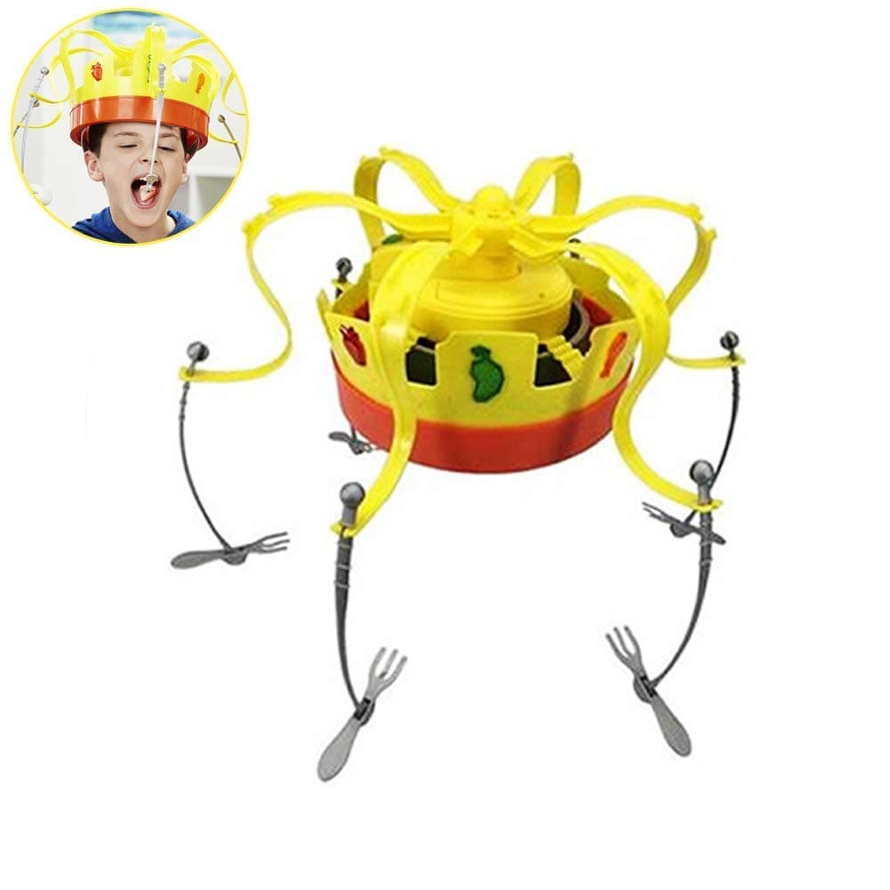 Crown Food Game Hat Rotating Crown Snacks Cap Electronic Spinning Crown Snacks Food Kids & Family Game