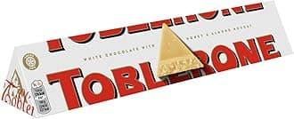 Toblerone White Chocolate Large Gift Bar, Swiss White Chocolate with Honey & Almond Nougat, Treat for Sharing or Christmas Gifting 360 g (Pack of 1)