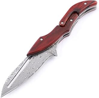 VG10 Damascus Knife Mechanical Folding Knife Fixed Blade Outdoor Tool Knife