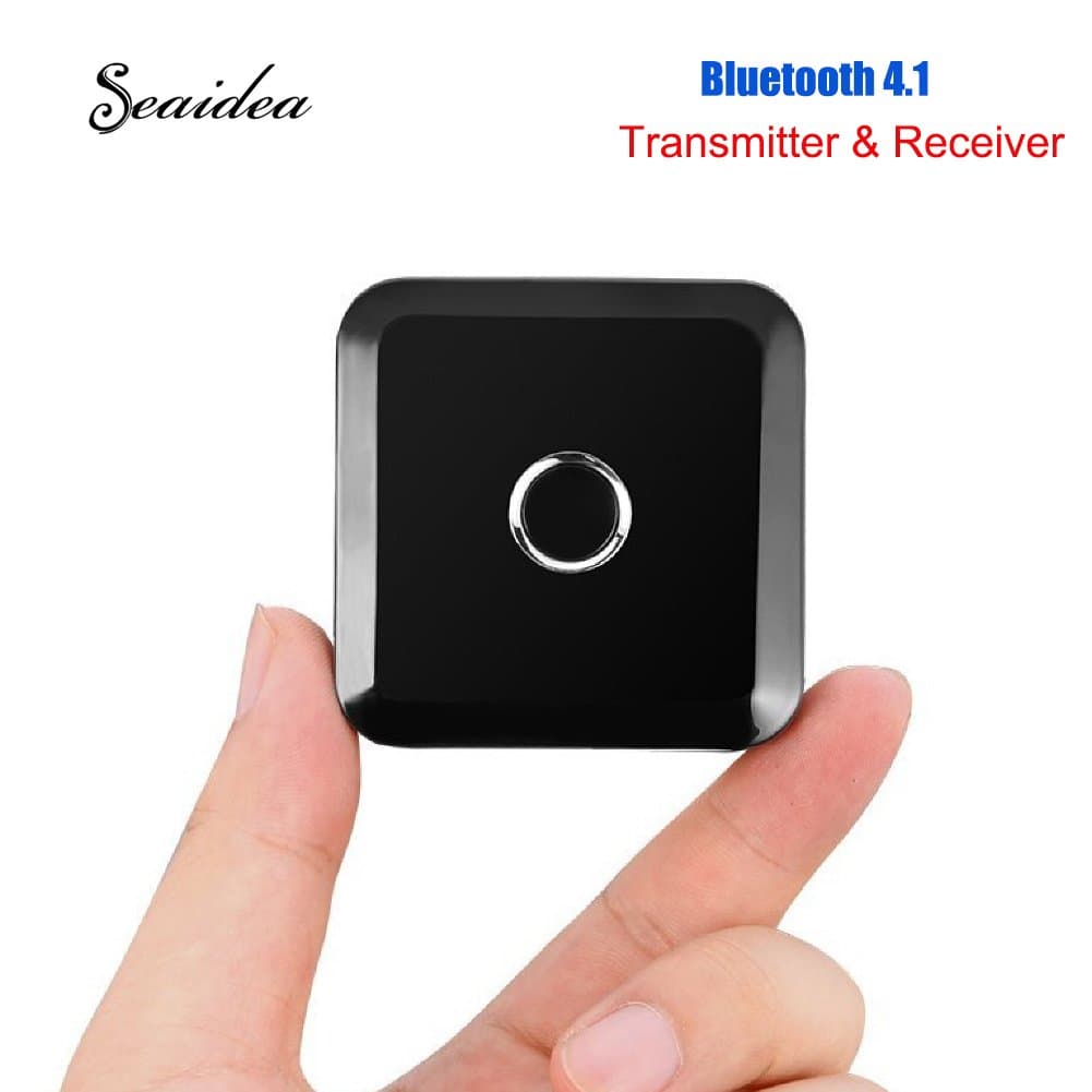 Seaidea Wireless Bluetooth 4.1 AudioTransmitter and Receiver 2 in 1 Bluetooth Adapter/Kit with 3.5mm Stereo Output for Headphone Speakers TV PC MP3/MP4 Car Stereo