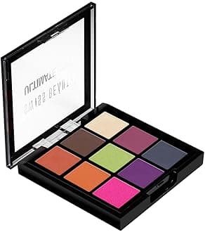 Ultimate 9 Pigmented Colors Eyeshadow Palette Long Wearing And Easily Blendable Eye Makeup Palette Matte, Shimmery And Metallic Finish - Multicolor-08, 6G