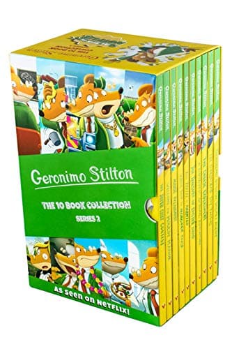 Geronimo Stilton: The 10 Book Collection Series 2 Box Set (Mouse Overboard, The Cheese Experiment, The Super-Chef Contest, School Trip to Niagara ... of Easter Island, Welcome to Mouldy Manor)