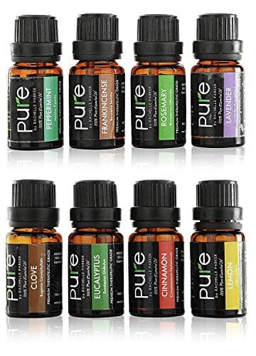Essential Oils Set Aromatherapy Kit- 8 Top Essential Oil Starter Set includes Frankincense, Rosemary, Lavender,Cinnamon, Clove,Peppermint, Eucalyptus & Lemon Essential Oil! (Top 8 Starter Kit)